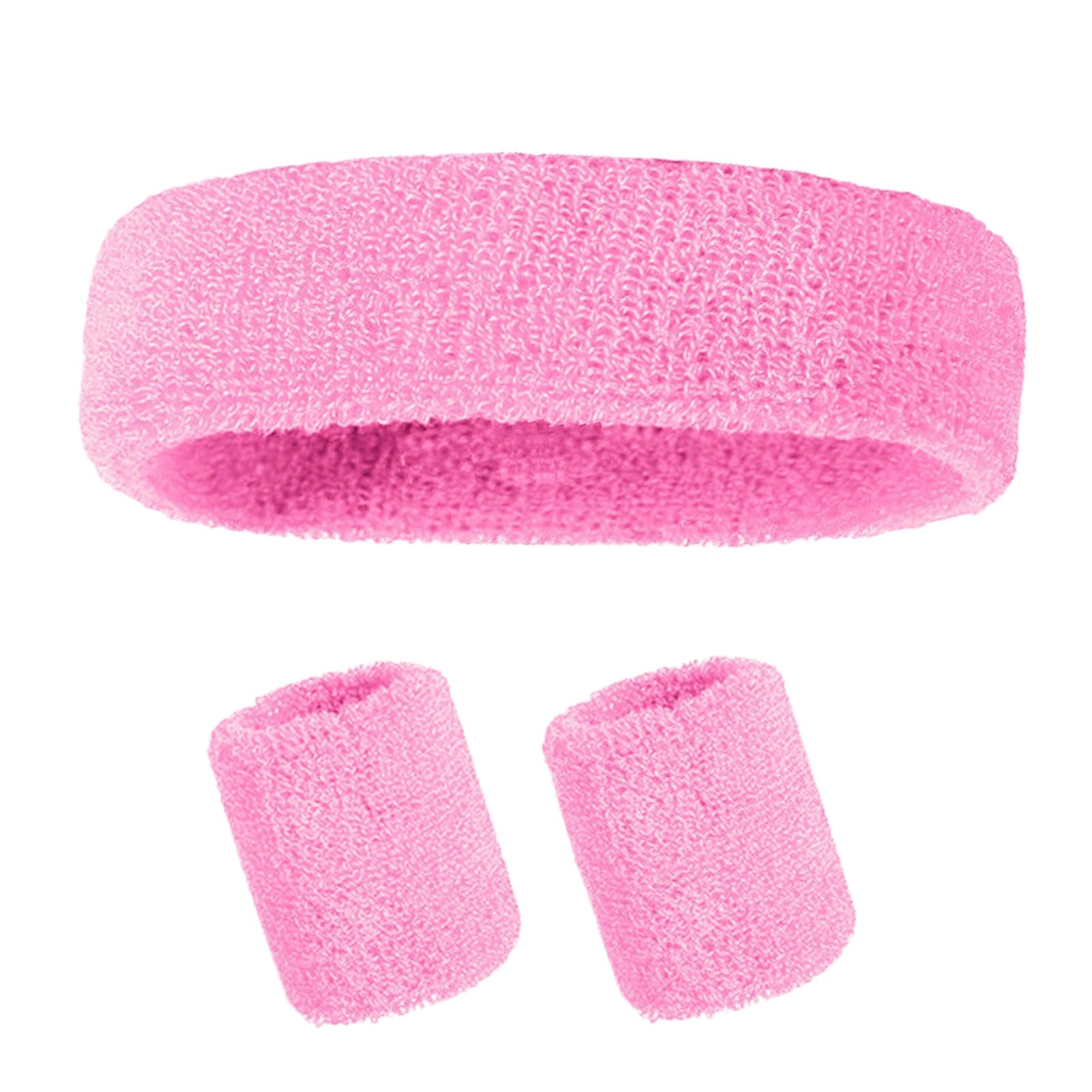 matumou Sweatband Set Sports Headband Wristband Set Terry Tennis Gymnastics Wristband Athletic Sweat Headband for Men Women