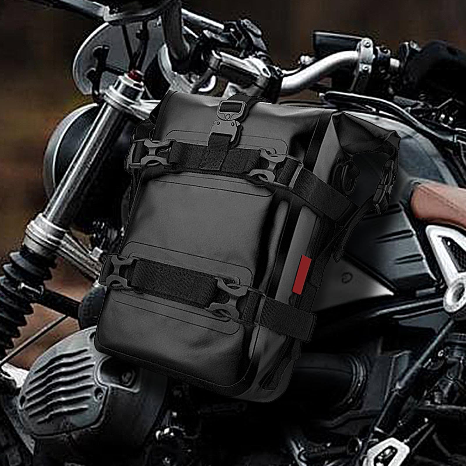 Borsa per paraurti motociclistica Casa per utensili - sacchetto di cornice di crash impermeabile, pacchetto di botte per moto | Riproduzione di bagagli laterali per guanti per occhiali da sole, access