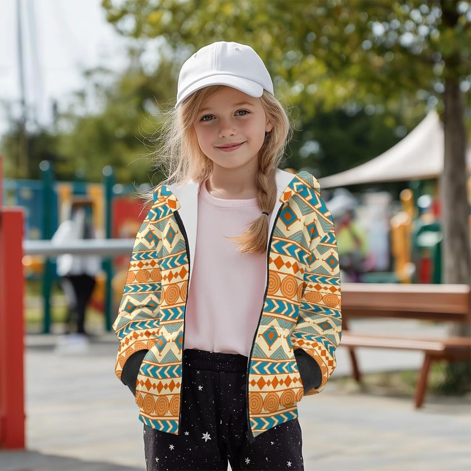 Zip Up Hoodie for Girls Soft Long-Sleeved Sweatshirt Kids Fashion Pullover Fall Winter Jacket With Pockets