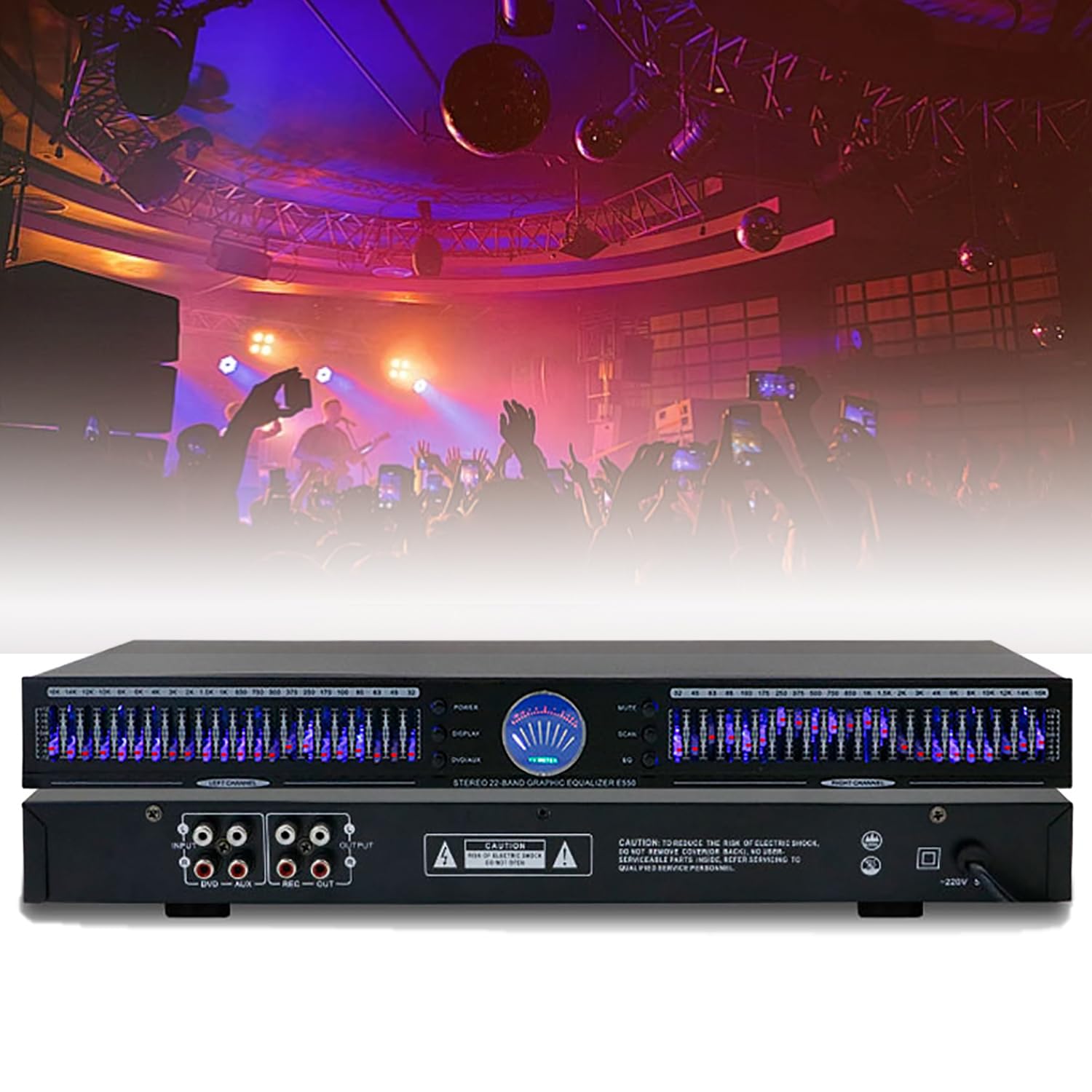 Égaliseur numérique double canal au format rack 1U haute fidélité