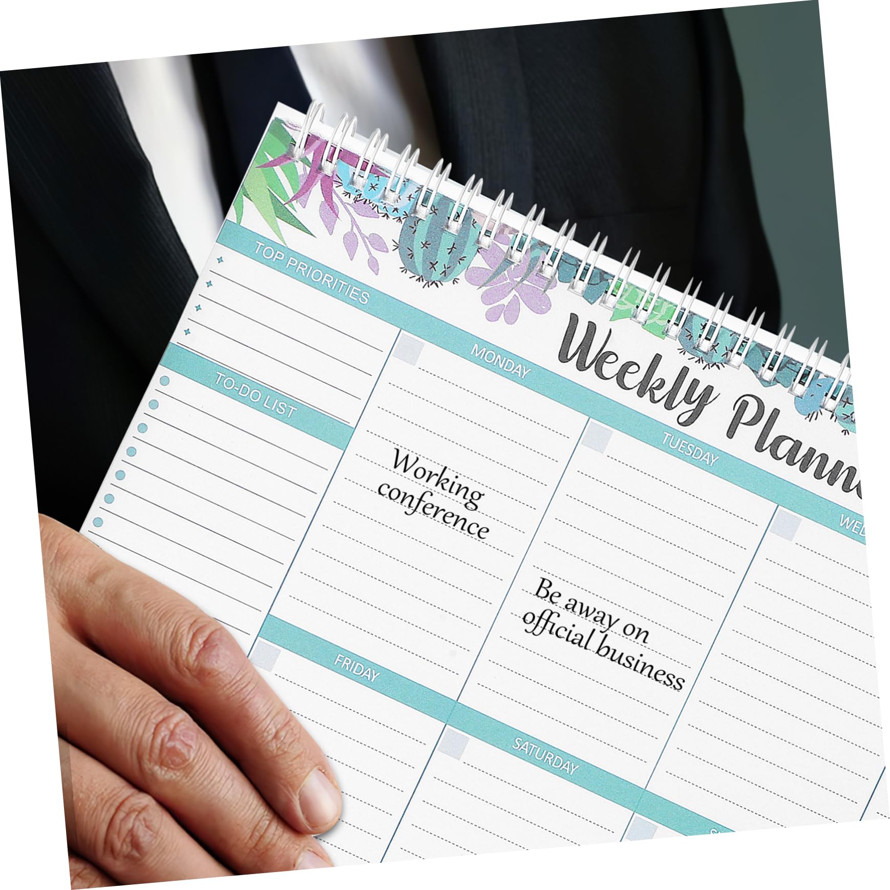 DOITOOL 4 Pezzi Planner Settimanale Scrivania con Attività e Tracker Abitudini Taccuino Organizzativo per Studenti Insegnanti e Ufficio Carta Resistente per