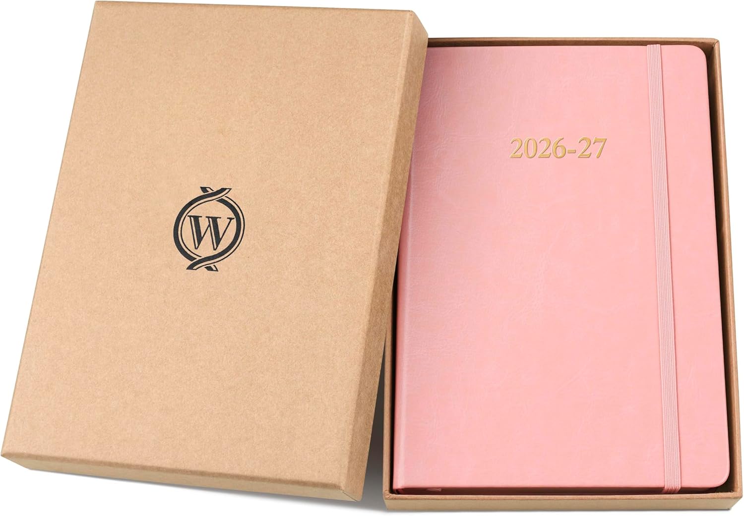 Wykeham's Executive 2026-27 Daily Journal Planner – Customization Available – Mid-Year Academic Diary (Rose, 8.5"×5.5")