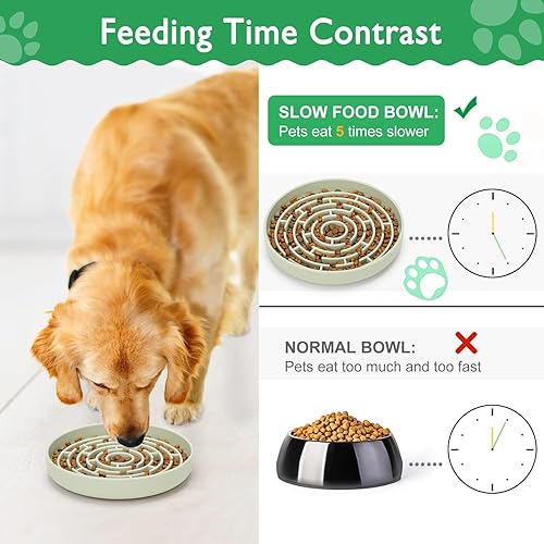 Miniatura 4 de Cuencos de silicona para perros, comederos de succión para perros, rompecabezas para lamer la velocidad de comer para perros grandes, medianos y