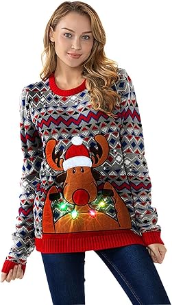 Christmas sweater led lights Clearance