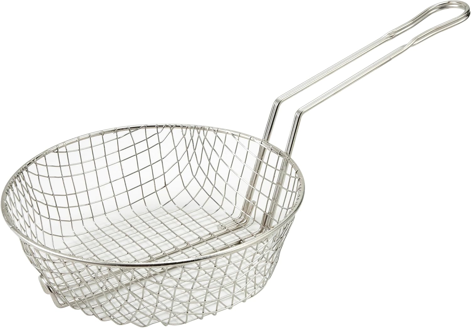 Winco Culinary Basket, 12-Inch Diameter, Coarse Mesh, Medium, Nickel