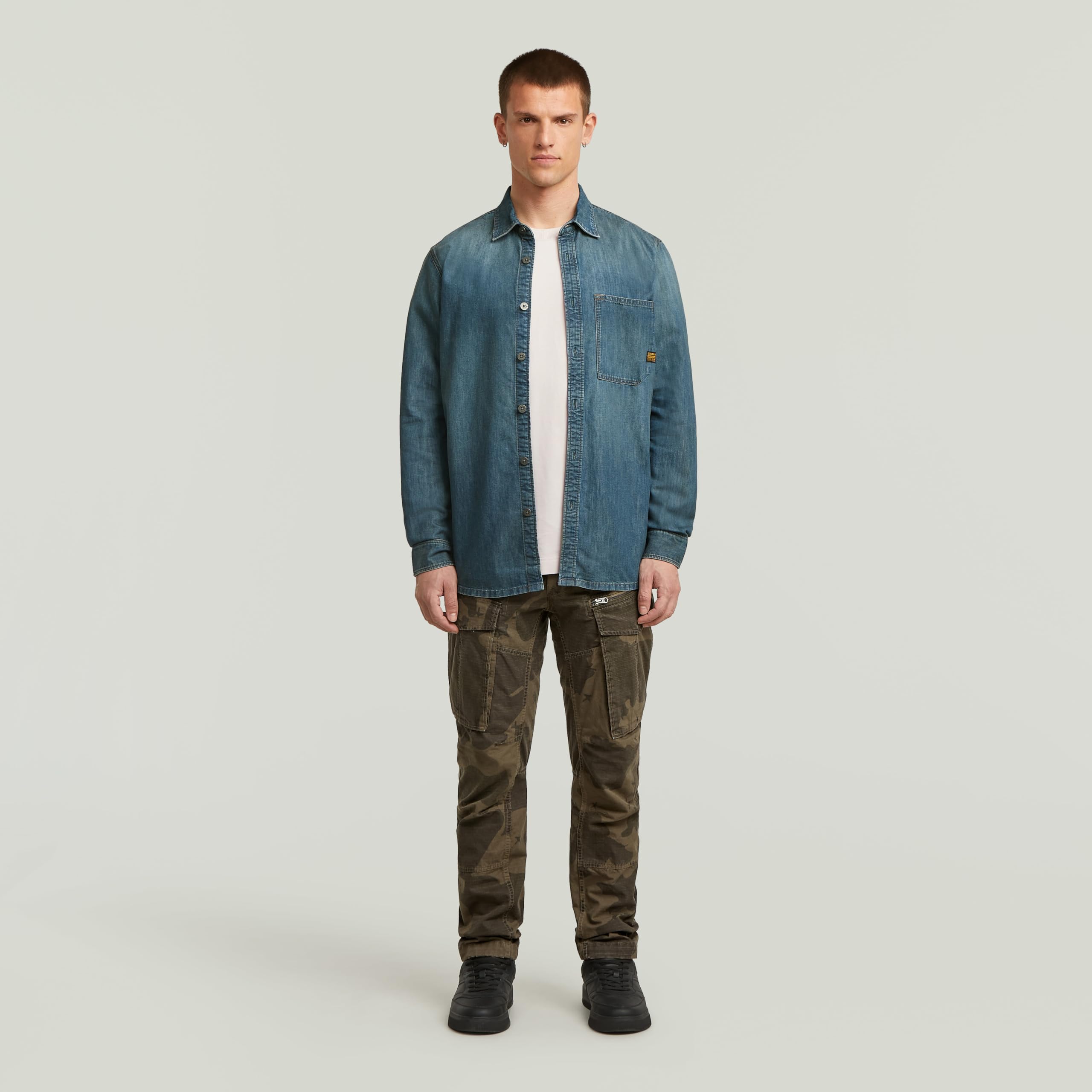 G-STAR Rovic Zip 3D Regular Tapered spodnie, Wielokolorowy (Wren Gd Border Camo D02190-e277-h654), 34W / 32L