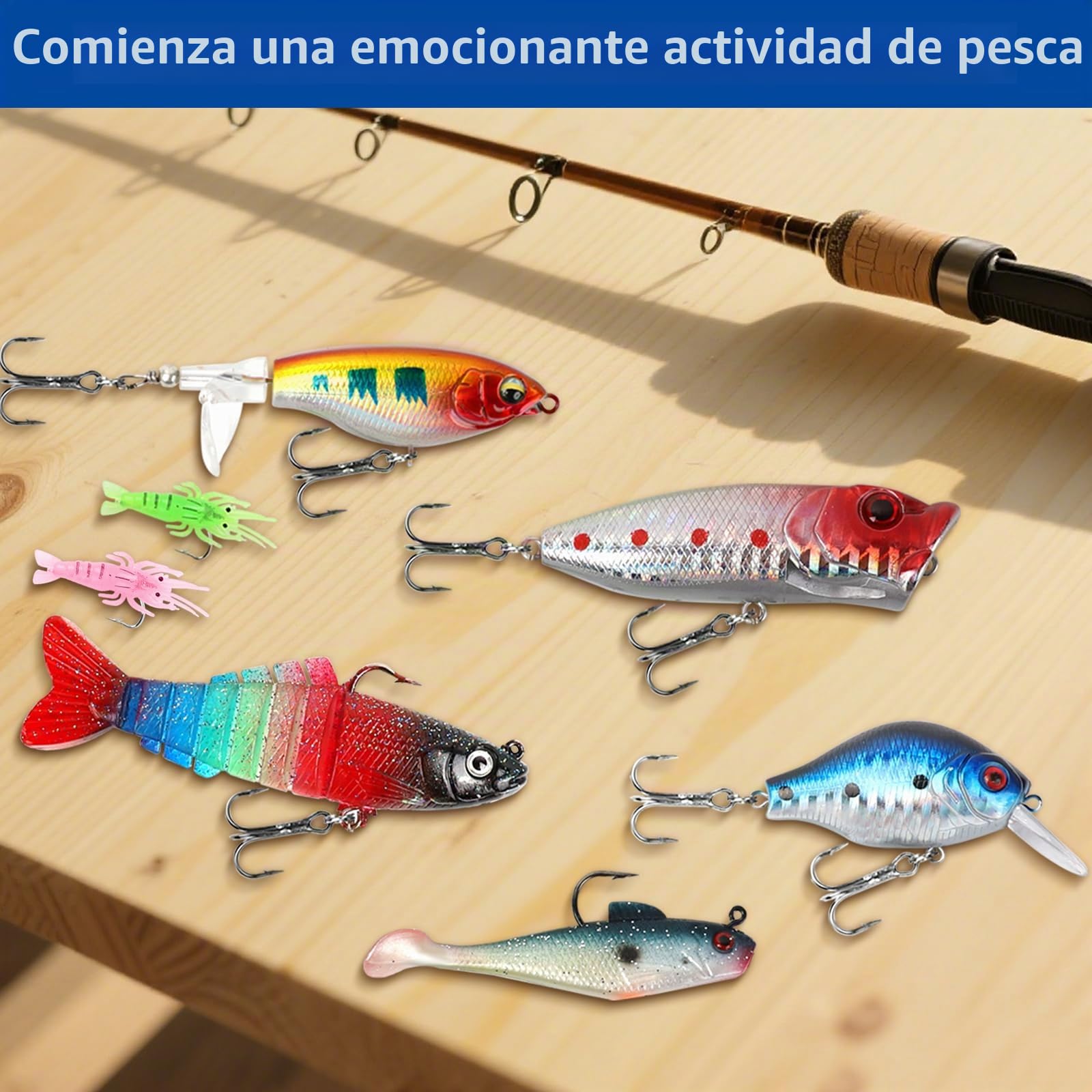 Calendario de Adviento de Pesca 2025, Juego de Señuelos de 24 Días, Regalo de Navidad para Pescadores