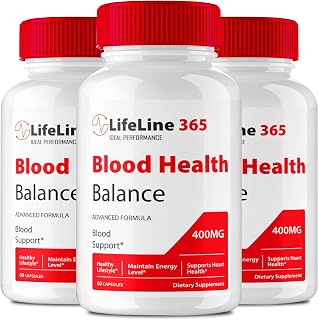 Lifeline 365 Pills Advanced Blood Support Formula Supplement, Lifeline365 Blood Capsules - Maximum Strength, Lifeline 365 All Natural Formula Pills, Lifeline 365 Blood Support Reviews (3 Pack)