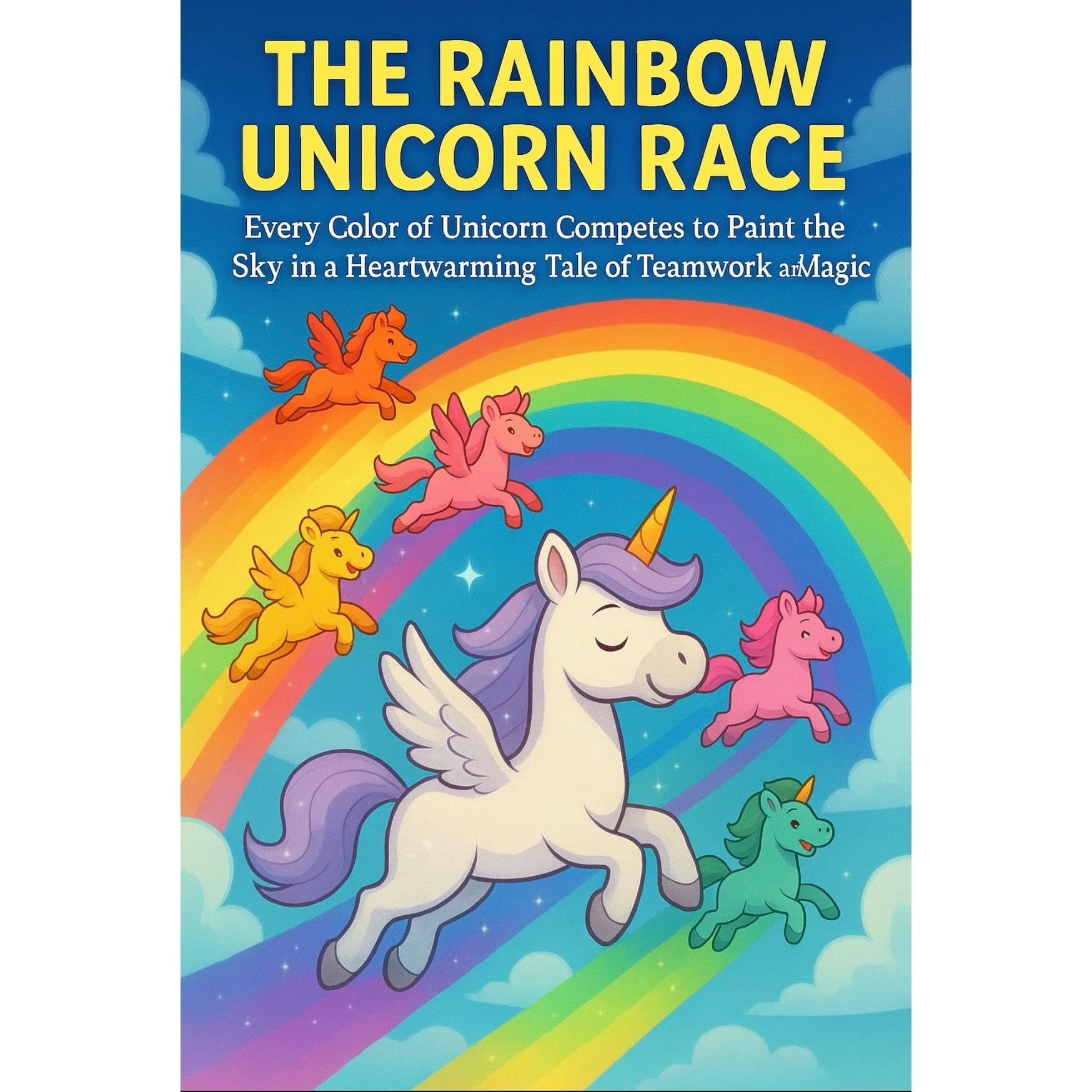 The Rainbow Unicorn Race – Every Color of Unicorn Competes to Paint the Sky
