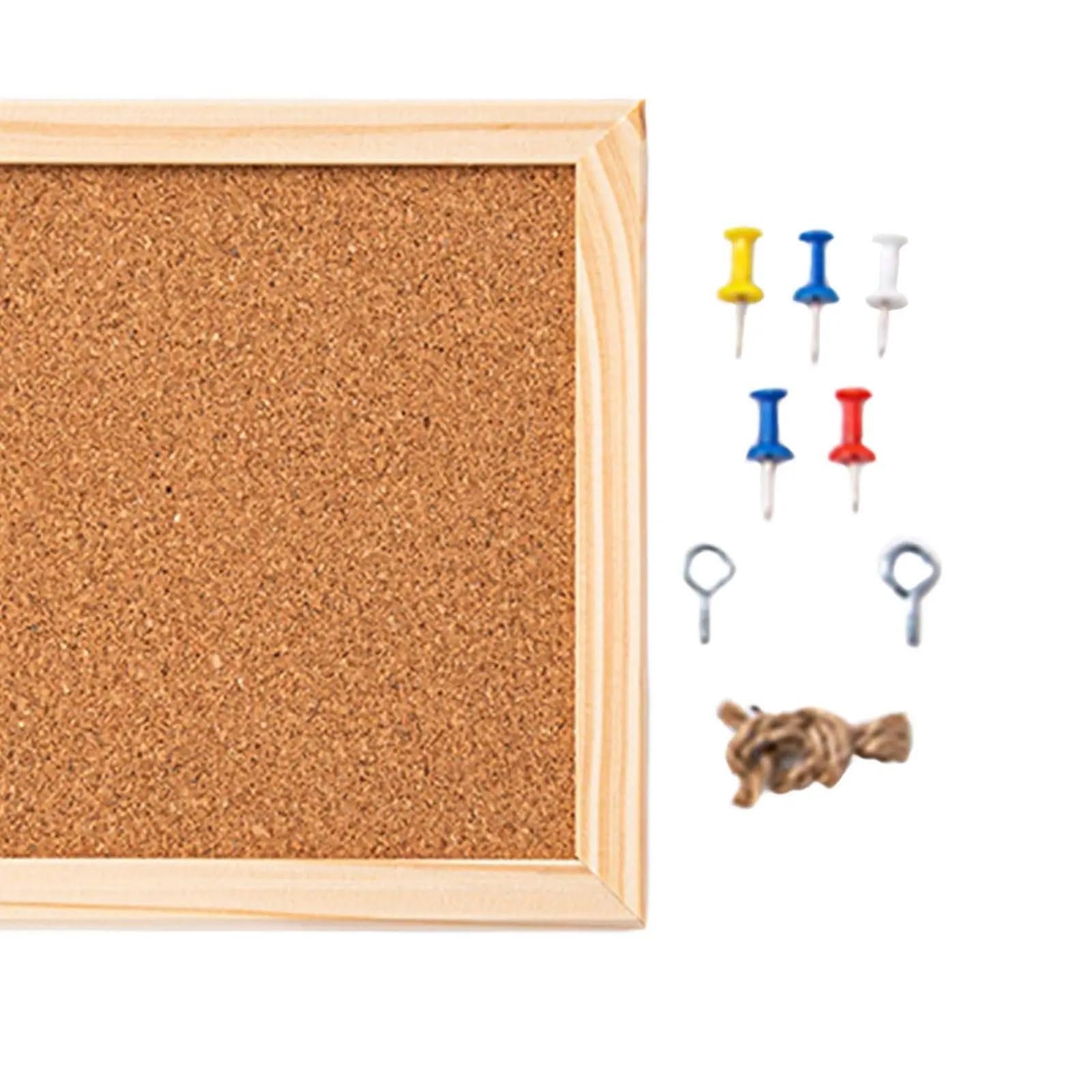 1 Uds. Tablón De Anuncios Corcho, Notas, Tablero Tachuelas, Decoración Pared Decorativa, Mensajes Madera Para Oficina(20x30cm)