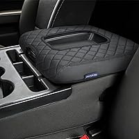 Vista 10 de ISSYAUTO Funda para reposabrazos compatible con Silverado Suburban Yukon Sierra Tahoe 2007-2014, funda de cuero para consola central