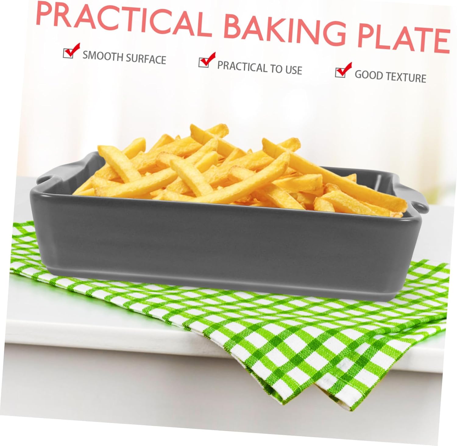 VOSAREA 1pc Baking Plate Clay Pot for Cooking Kitchenware Toaster Oven Pan Porcelain Baking Pan Oven Tray Baking Pans for Oven Porcelain Pans Party Cake Pan Cereal Baking Dish Hutch Blue 6 71deMSPkISL. AC SL1500