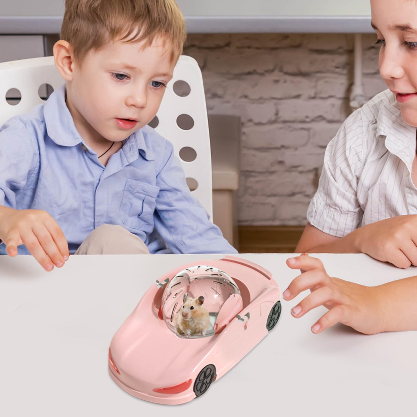 Petit Animal De Compagnie Roule d'exercice De Voiture 29.5x16.5x12cm Hamster Sport Ball PP Roue d'exercice pour Hamster Véhicule De Jouet De Roue Fitness Silencieux pour Hamsters Ferret Small Animal
