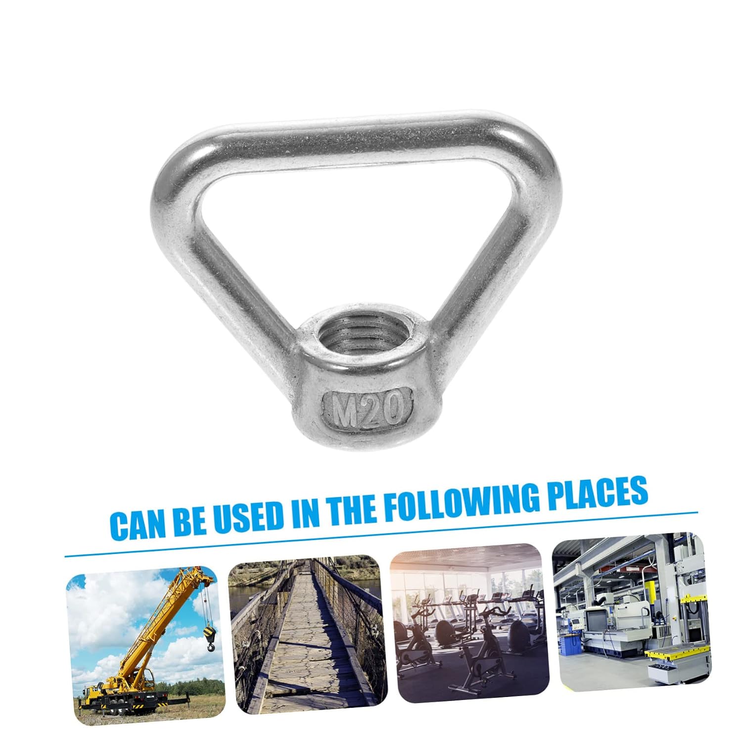 Triangle Eye Nut Fastener Stainless Steel M20 for Guide Rail