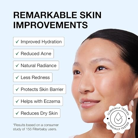 Filterbaby Skincare Filter 2.0, Bathroom Sink Filter Faucet for Skin Care, 99.9% Chlorine Removal 0.000001 mm Carbon Fiber, Clinically Tested, Skin Hydration in 2 Weeks (Light Pink)