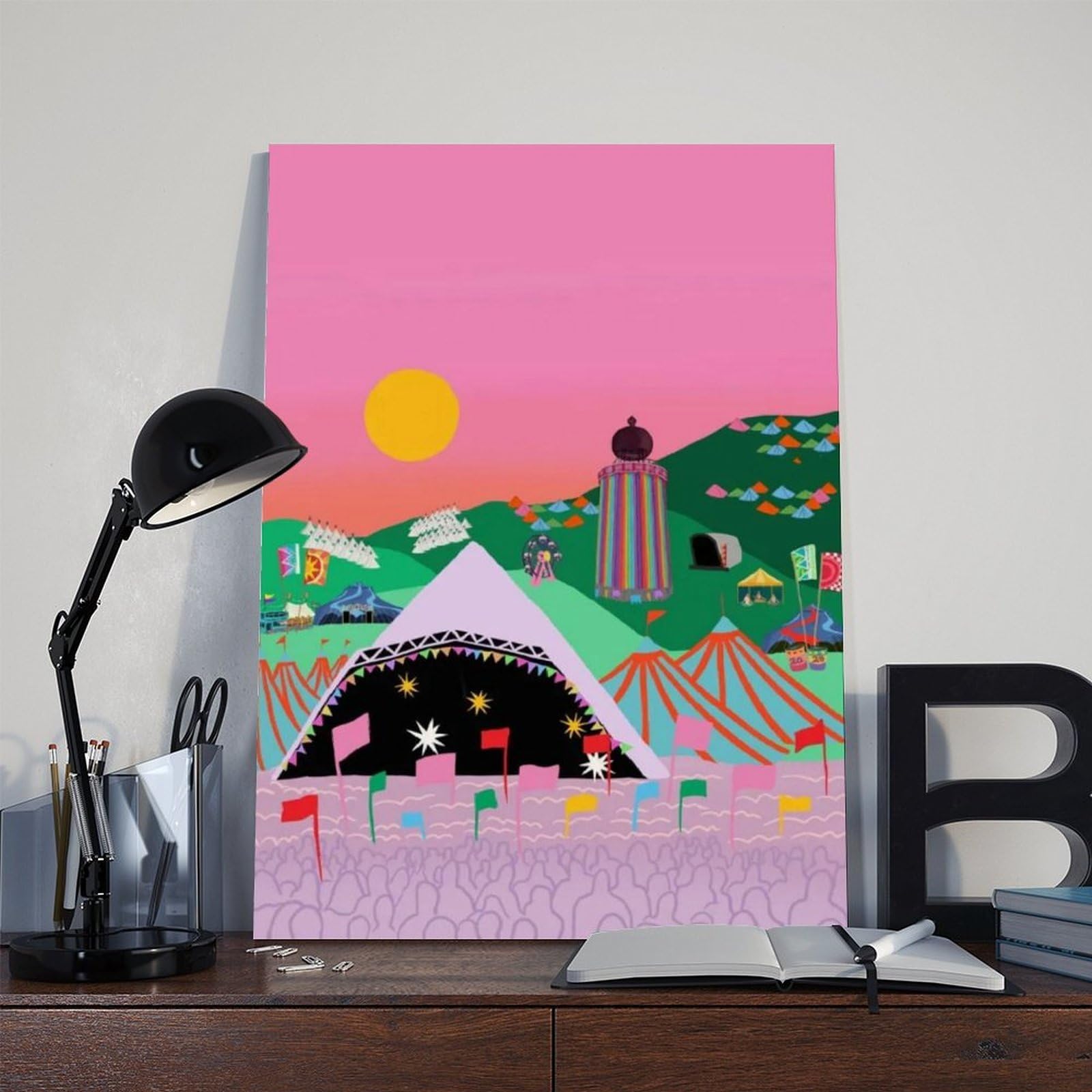 Poster su tela per festival musicali, decorazione per camera da letto, ufficio, stanza, regalo, 60 x 90 cm