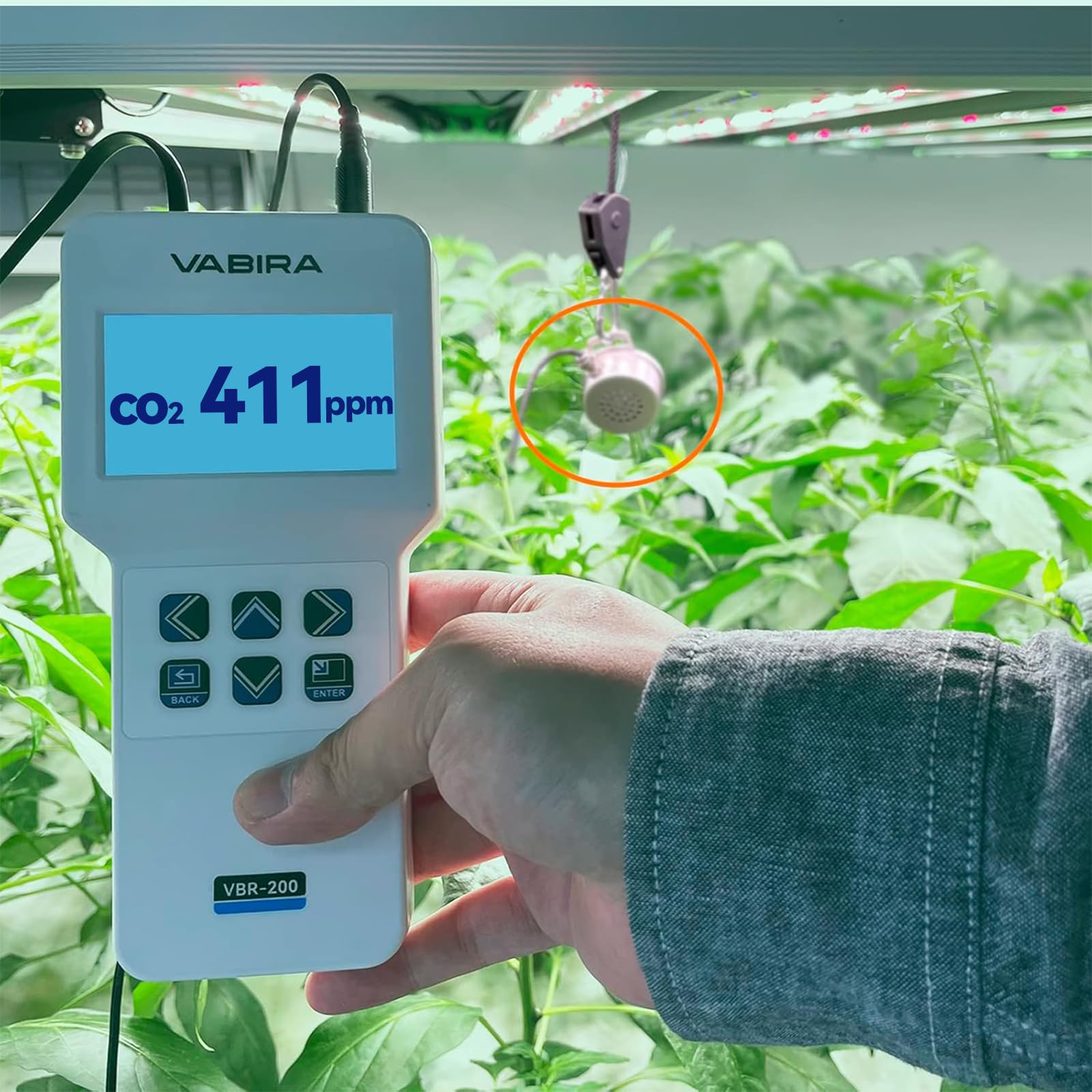 Misuratore di CO2 Data Logger NDIR Sensor. Misuratore di temperatura, umidità, VPD