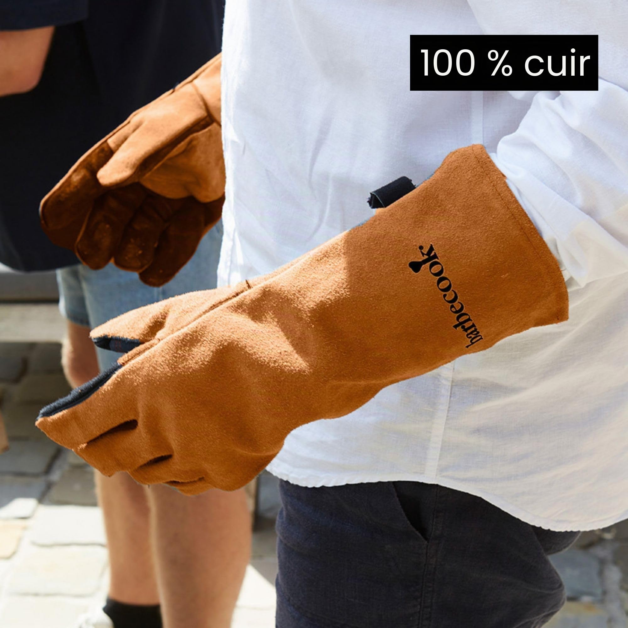 Barbecook Gants de Protection - Cuir Souple