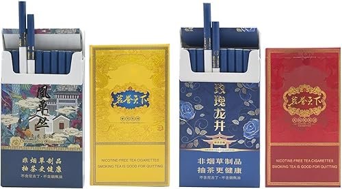 Cigarrillos a base de hierbas, sin tabaco, sin nicotina, 4 paquetes-80 humos