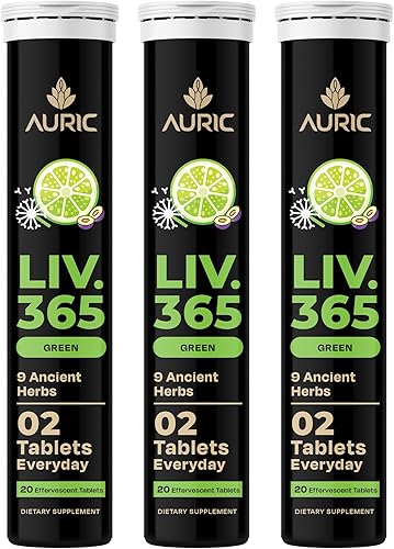 Miniatura 14 de Auric Suplemento de apoyo hepático a base de hierbas | Cardo mariano (silimarina), cúrcuma, ajo y jengibre para la salud del hígado | Fórmula