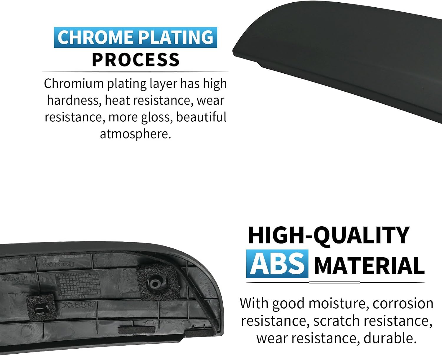 MDEOOSKY Rear Left Door C Pillar Molding(Driver Side), Black Smooth Surface Door C Pillar Garnish Cover, Replacement for KIA Sportage 2011‑2016, 832803W000, 83280-3W000