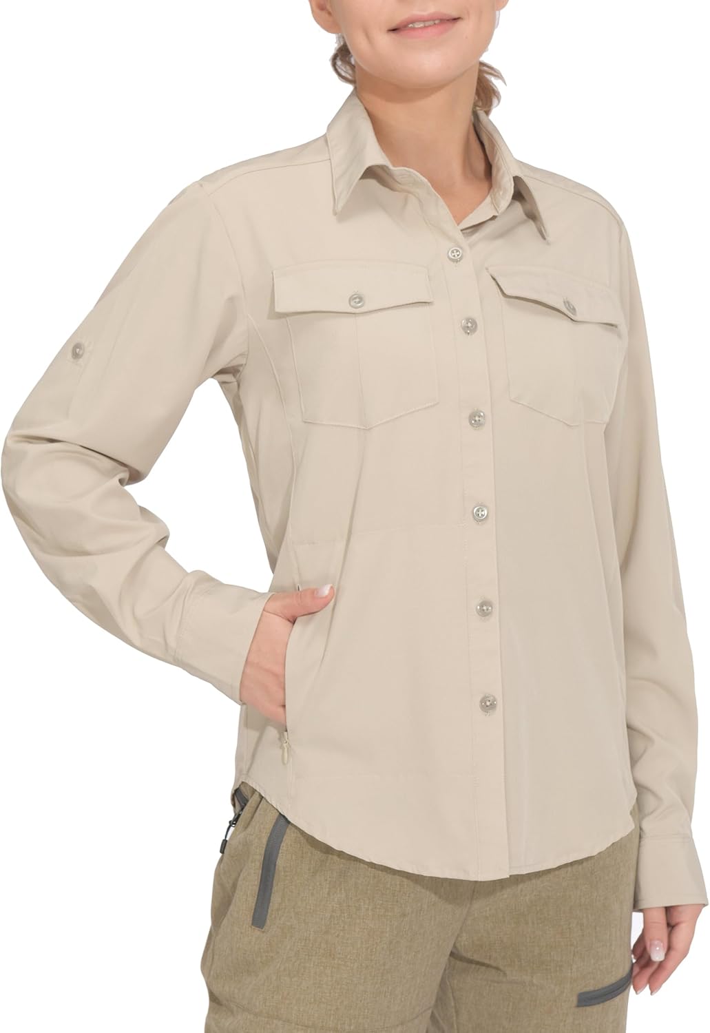 Little Donkey Andy Women's Stretch Quick Dry UPF50+ Long Sleeve Shirt for Hiking, Travel, Camping - Image 2