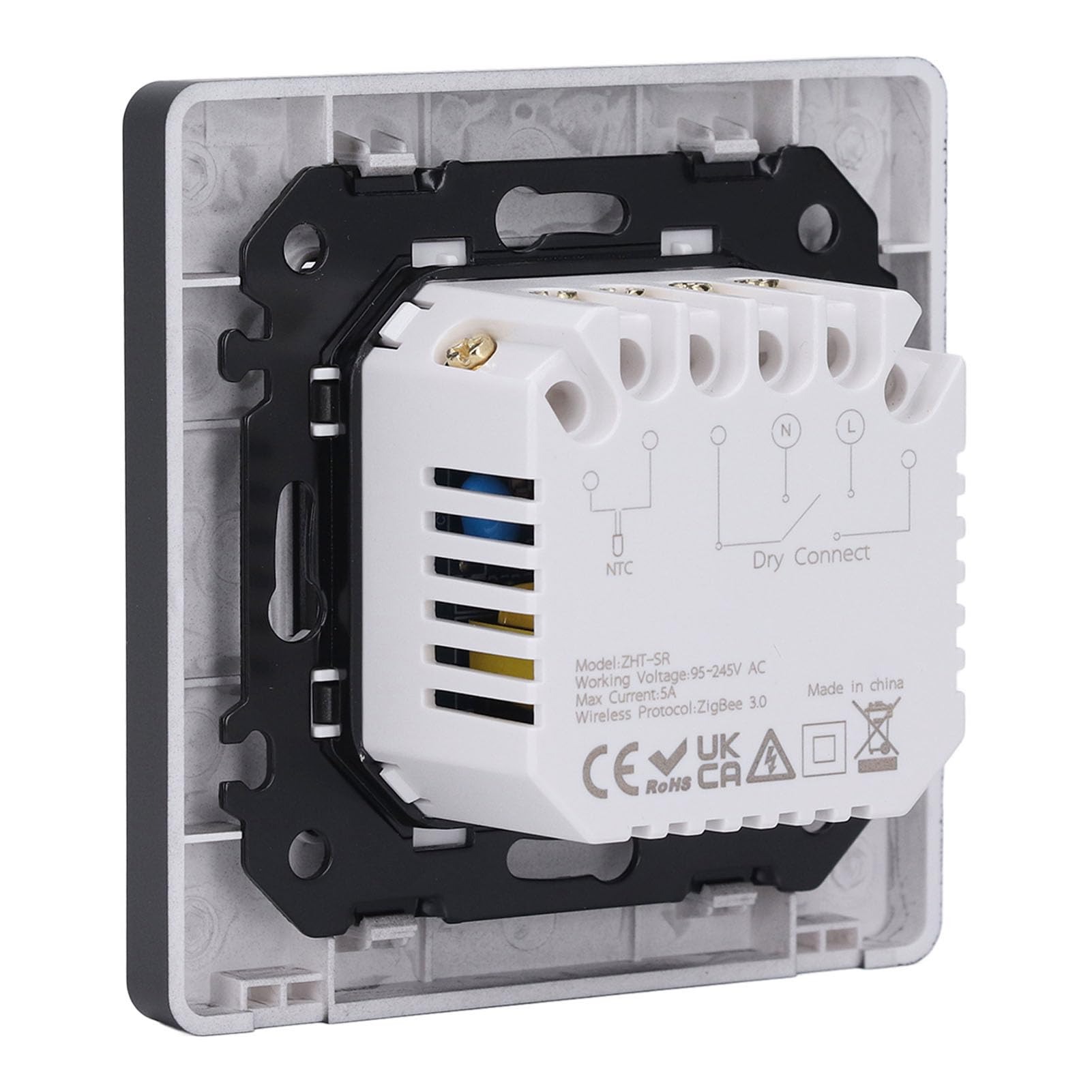 Generic Inteligentny Termostat Kolorowy Wyświetlacz LCD z kontrolą Aplikacji Regulowane Podświetlanie do Domu i Biura Idealny do Oszczędzania Energii Czarny