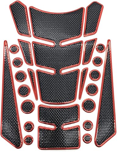 Miniatura 7 de 1 juego de pegatinas azules universales 3D para tanque de combustible de motocicleta, protector de tanque de combustible autoadhesivo y resistente