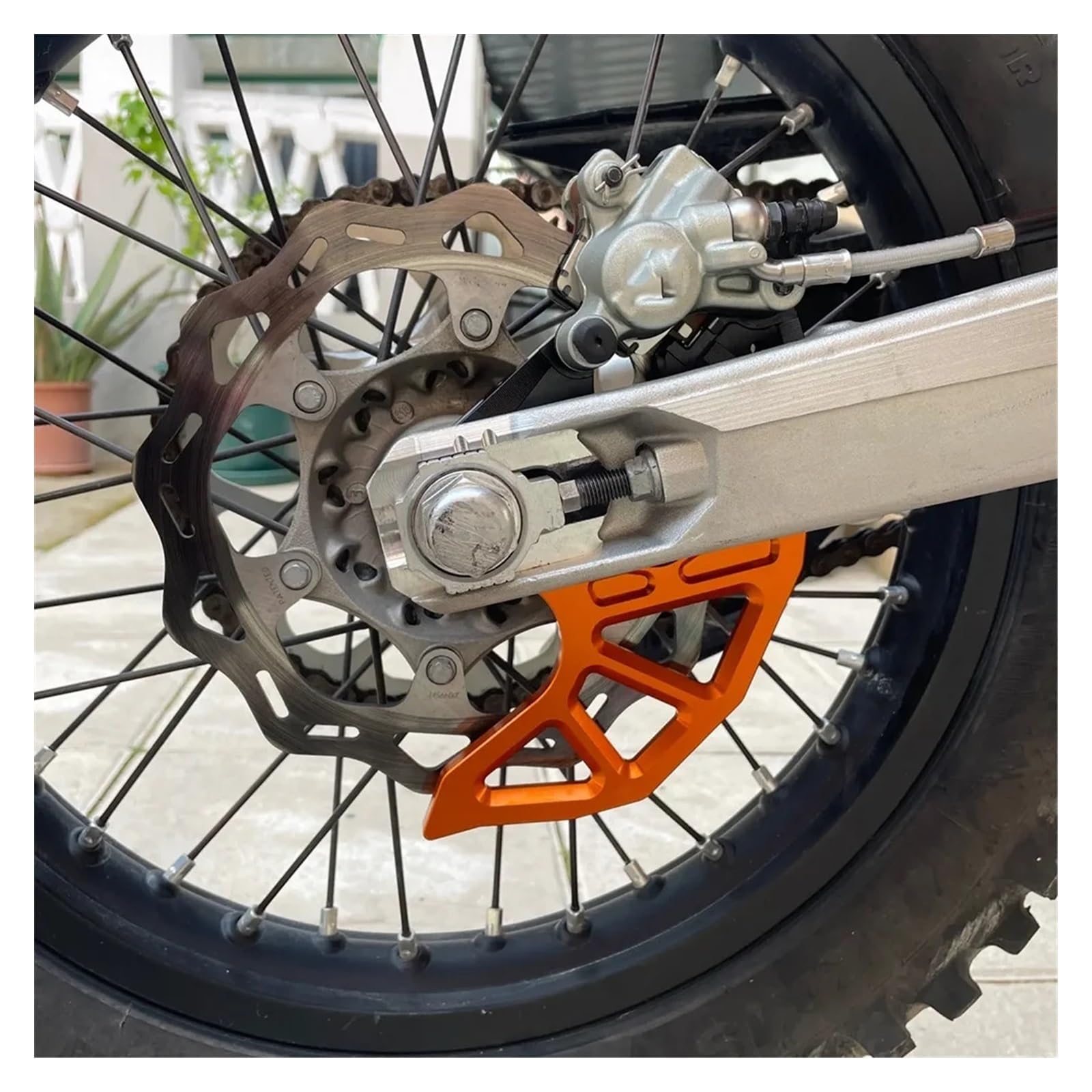 Protezione disco freno posteriore moto adatta for K-tm EXC EXCF XC XCF XCW XCFW SX SXF 125 150 200 250 300 350 400 450 500 530 (nero)
