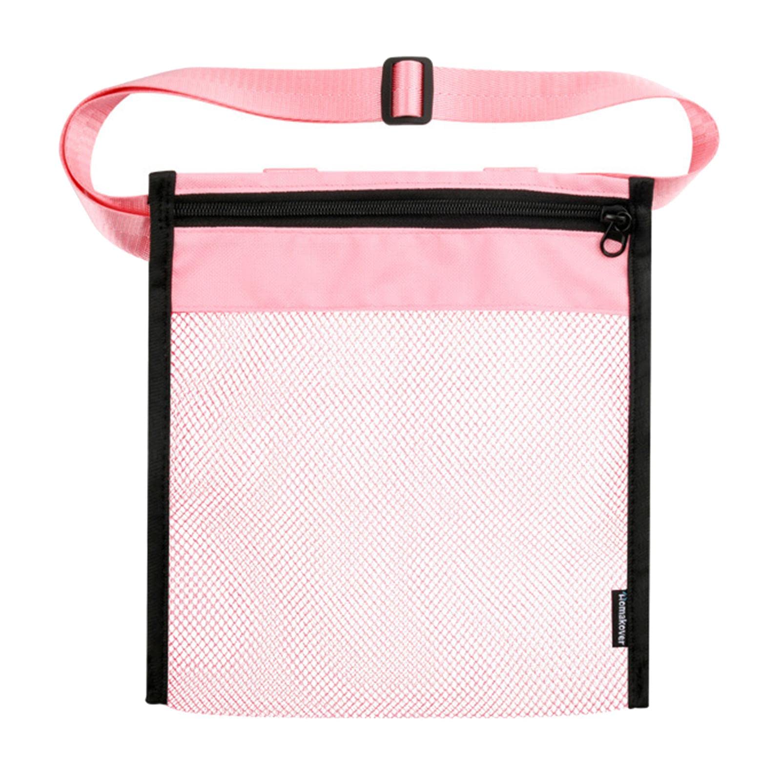 nivaa Mesh Beach Sand Toy Totes Mesh Beach Tote for Storage Shell Snacks or Toys Pink-picture-33