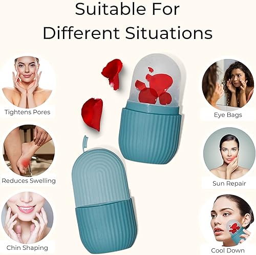 Miniatura 2 de SIX SIGMA  Masajeador de rodillo de hielo facial - Mejora tu brillo naturaltratamiento facial reutilizable para iluminar y tonificar la piel