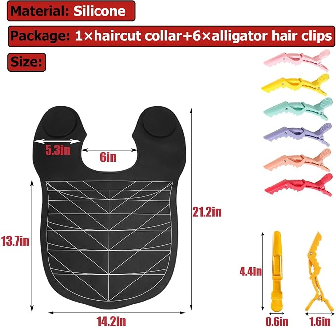 Capa guía de corte de cabello para peluqueros gris miniatura 5