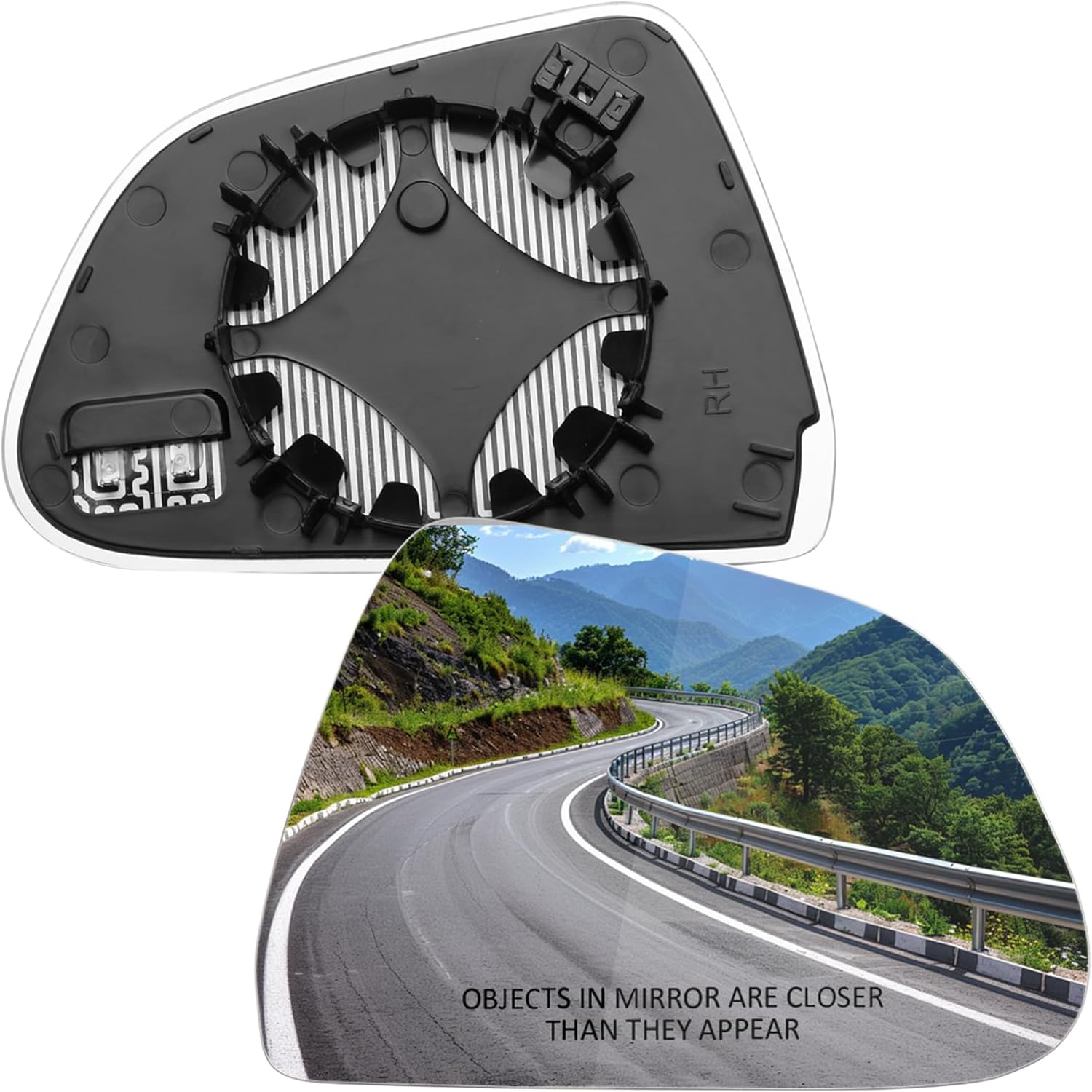 Driver Side Mirror Replacement for Tesla Model 3 Model3 2017 2018 2019 2020 2021 2022 2023 - Left Side Mirror Glass, Rear View Mirrors Glass with Power Heated