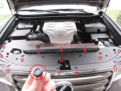 Rexka 30pcs Engine Cover Radiator Support Air Deflector Side Shield Retainer Clip 90467-07217 for Toyota Lexus 4Runner Avalon C-HR Camry Corolla Highlander Land Cruiser Mirai Prius Sienna ES RX UX GS