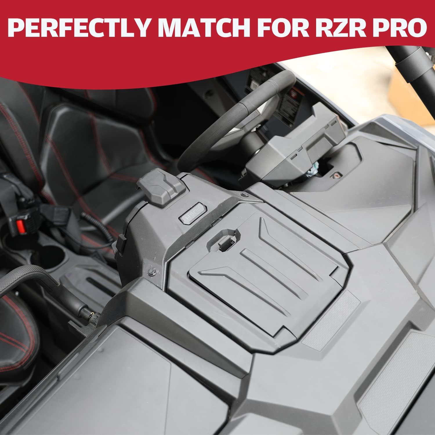 A & UTV PRO Center Console Dash Storage Box for 2020-2024 Polaris RZR PRO XP/ XP4 Accessories, Dash Storage Bins for RZR PRO R/Turbo R 2022-2024, Center Console for UTV