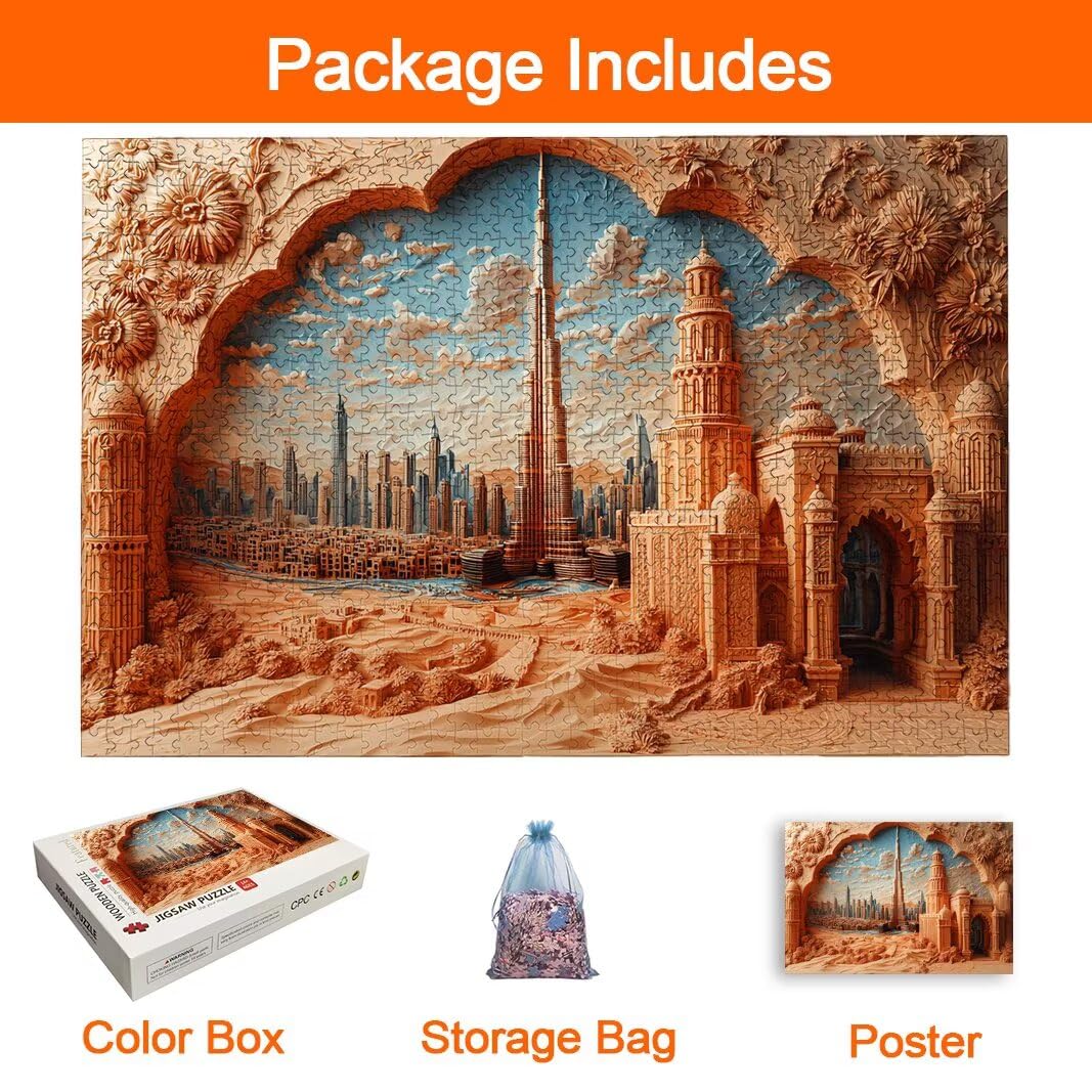 Puzzle Dubai, Puzzle 3000 Teile Erwachsene, Klassische Puzzles, Deko -8539