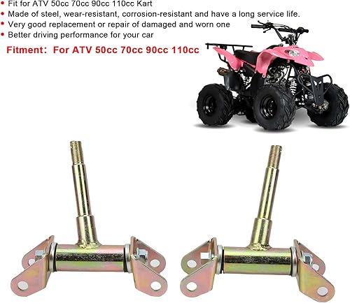 Miniatura 3 de Qiilu Nudillos de dirección, 2PCS Kart Dirección Delantera Puntal Knuckle Husillo para China ATV 50110CC UTV Quad Bike Piezas