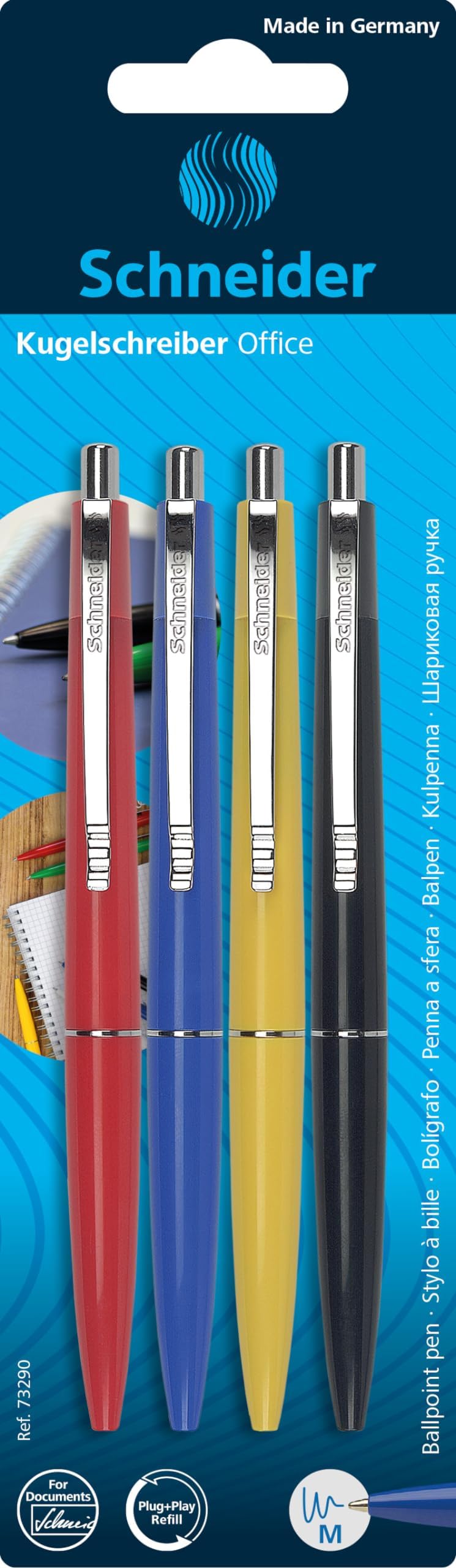 Penna a sfera a scatto Slider Rave - punta XB - rosso - Schneider