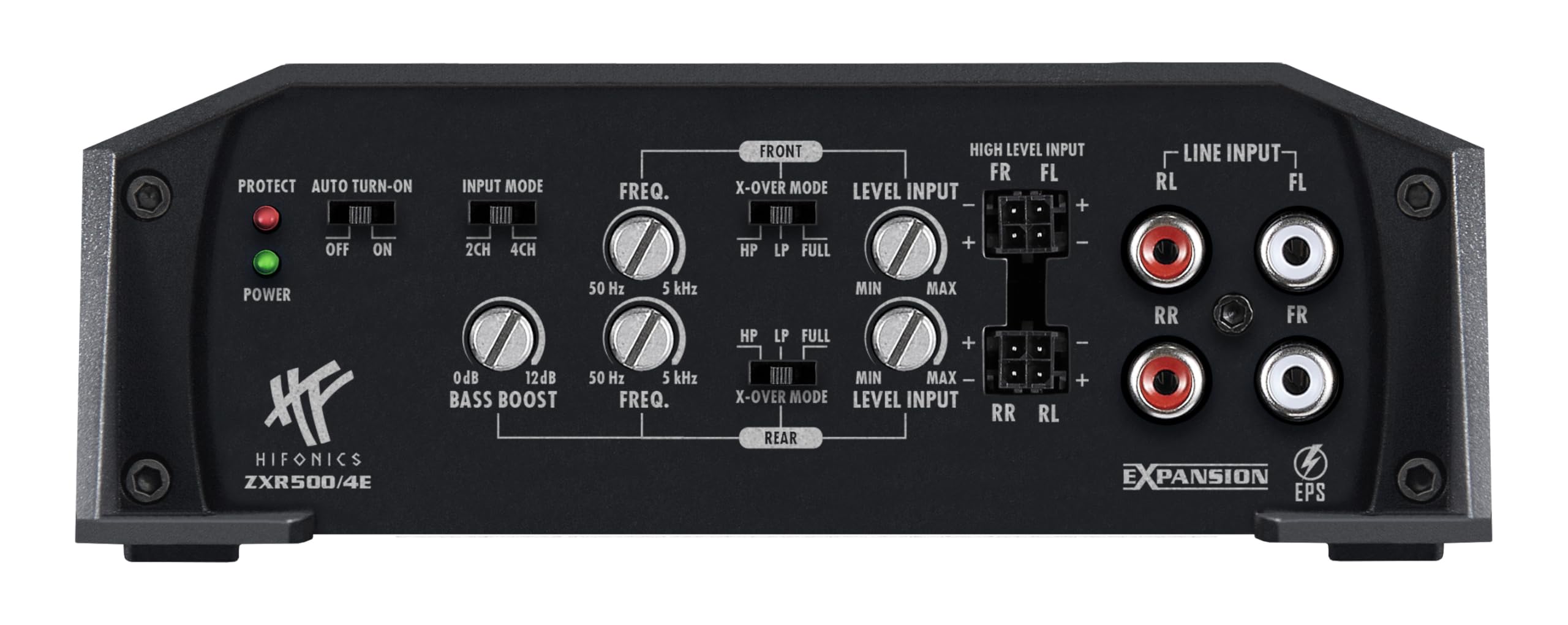 HiFonics ZXR500/4E - 4-Kanal CLASS D Premium Digital Compact Verstärker mit 500 Watt RMS | ZEUS EXPANSION SERIE