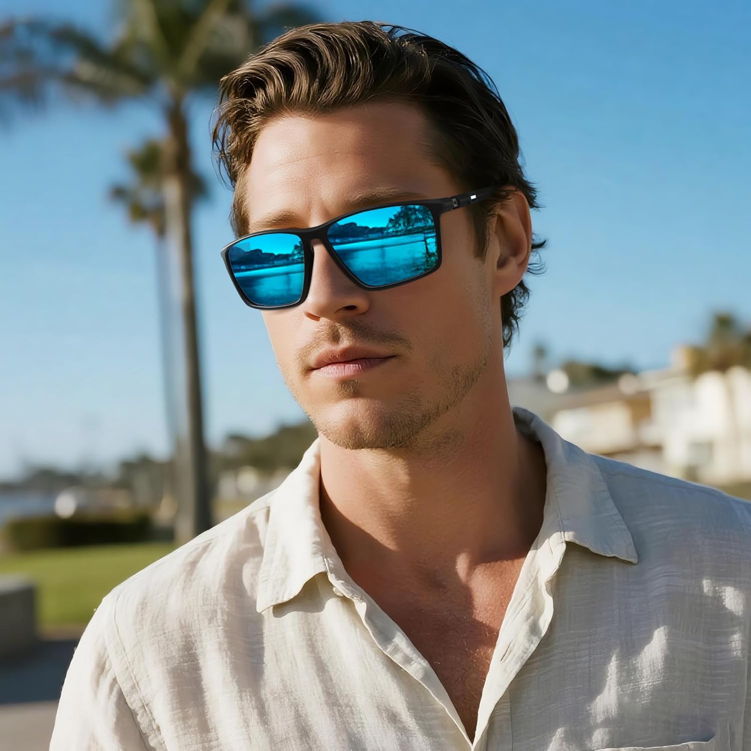 Polarized Sunglasses Men - Lightweight TR90 Sunglasses With UV400 Protection For Driving Fishing Golf - Image 3