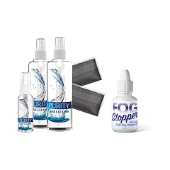 Purity Eyeglass Lens Cleaner Kit - 2 x 8oz and 1 x 2oz Lens Cleaner Spray Bottle and