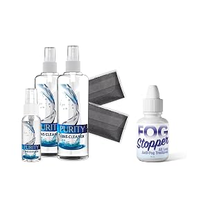 Purity Eyeglass Lens Cleaner Kit - 2 x 8oz and 1 x 2oz Lens Cleaner Spray Bottle and
