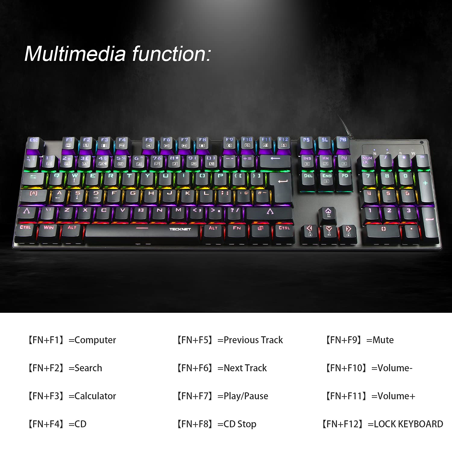 Arctrix Mechanical Keyboard Black 105 Keys, Full Antighosting