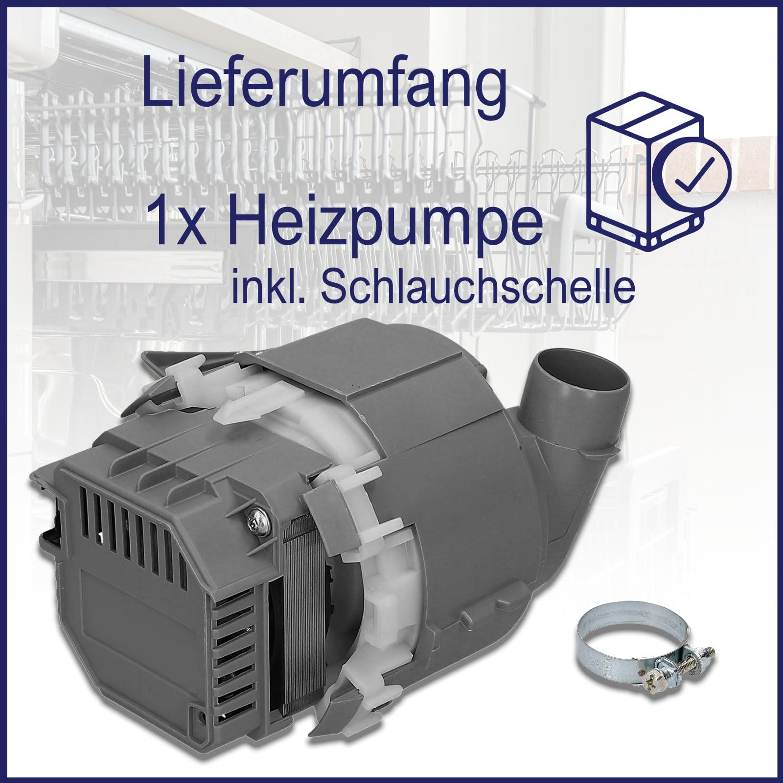 LUTH Premium Profi Parts Heizpumpe 1BS3615-6LA Umwälzpumpe Heizung Pumpe kompatibel mit Bosch Siemens Neff Gaggenau Balay 00651956 651956 für Geschirrspüler Spülmaschine