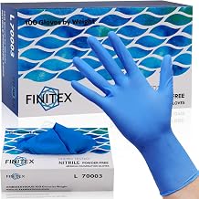FINITEX Nitrile Disposable Medical Exam Gloves - 4 mil Powder-free Latex-Free 100 PCS Examination Home Cleaning Food Gloves