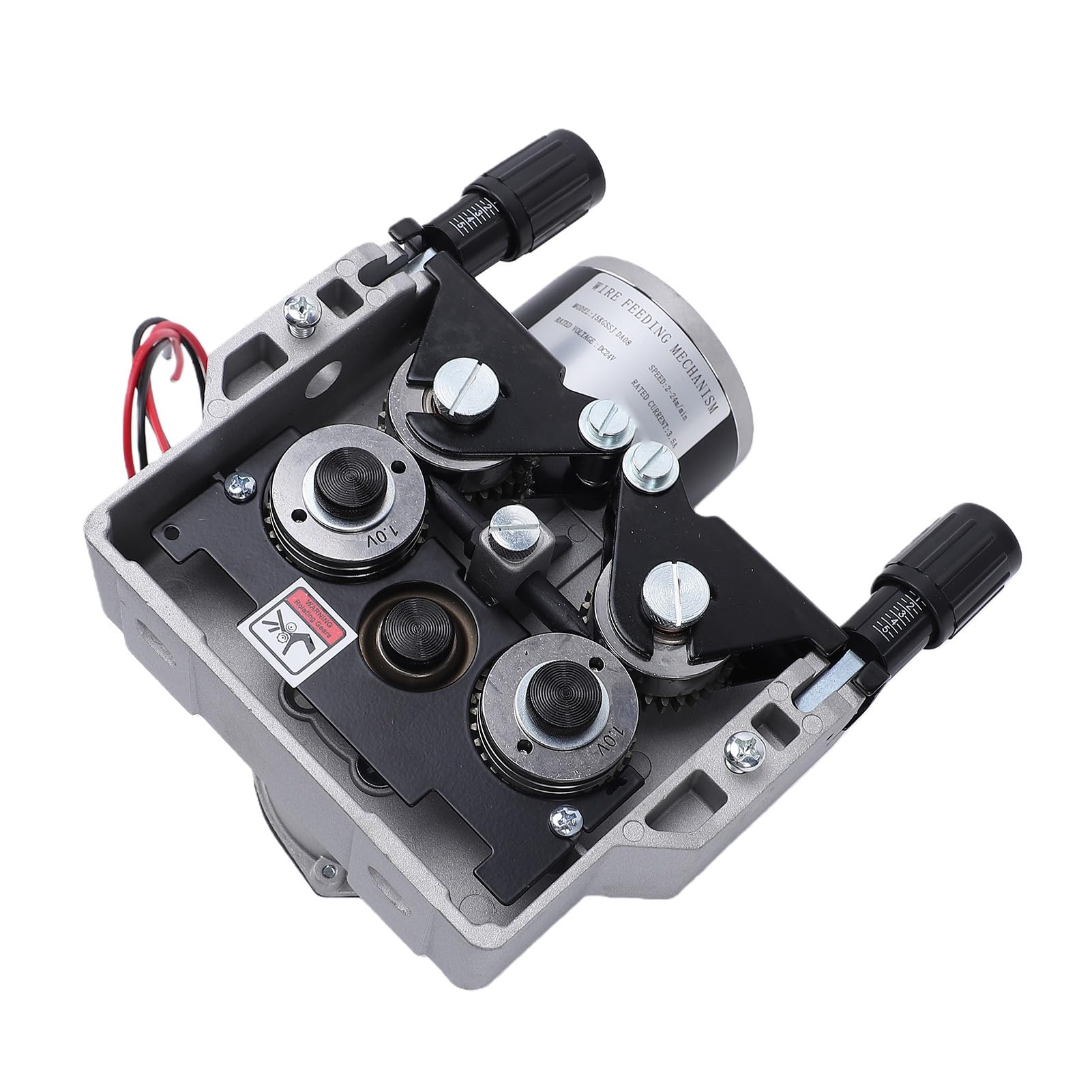 Zerodis Motore Avanzamento Filo per Saldatrice MIG Meccanismo di Azionamento a 4 Rulli Velocità 2-24 M/min Diametro Filo 0,8-1,0 Mm con Custodia in Lega di Alluminio Resistente per