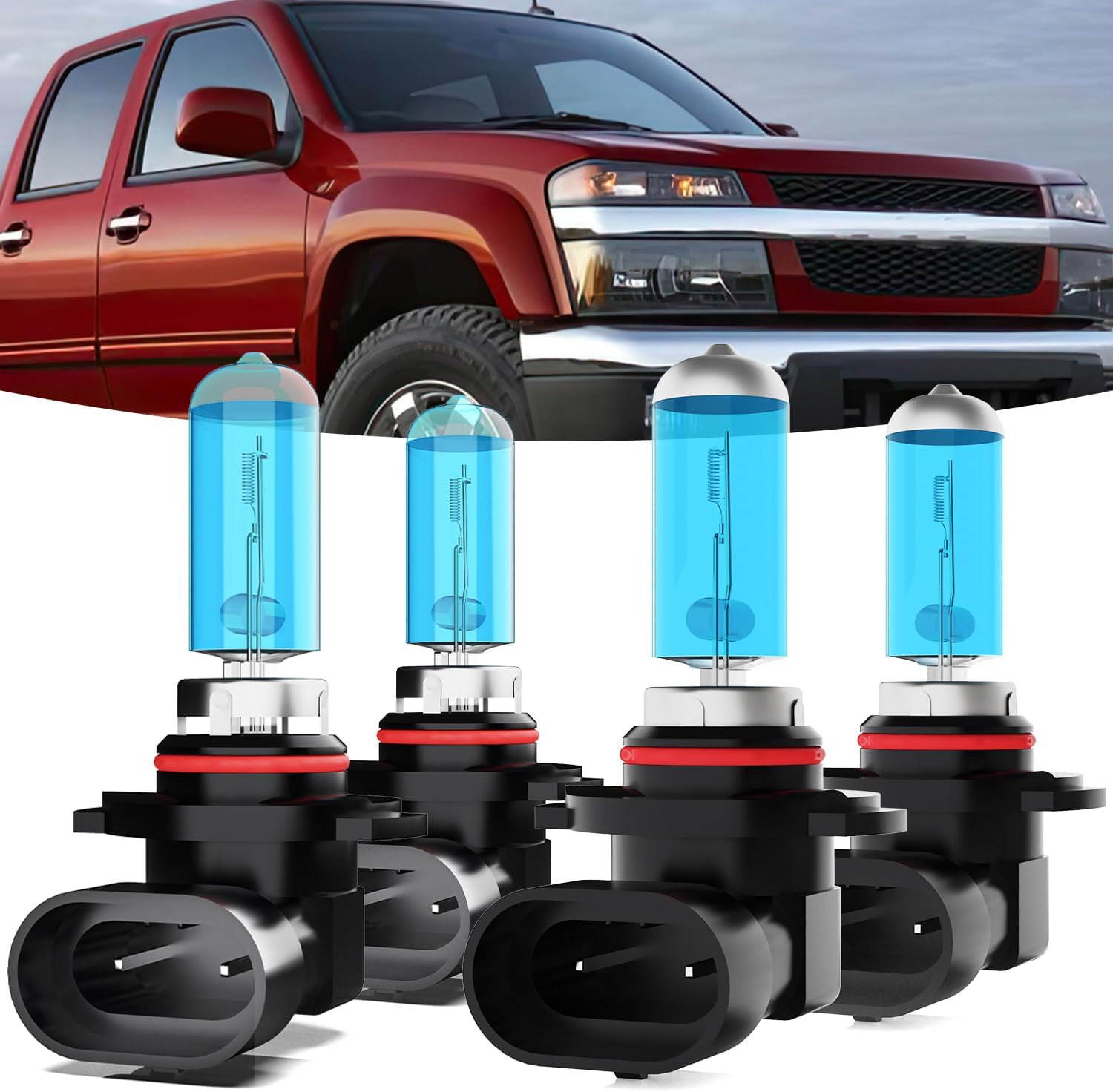 Headlight Bulbs+ License Plate Lights Fit For Chevrolet Chevy Colorado 2015-2021 Light Bulbs,9005 High Beams+ H11 Low Beams+ h16 Fog Lights+ License Plate Lights Combo,Pack of 8