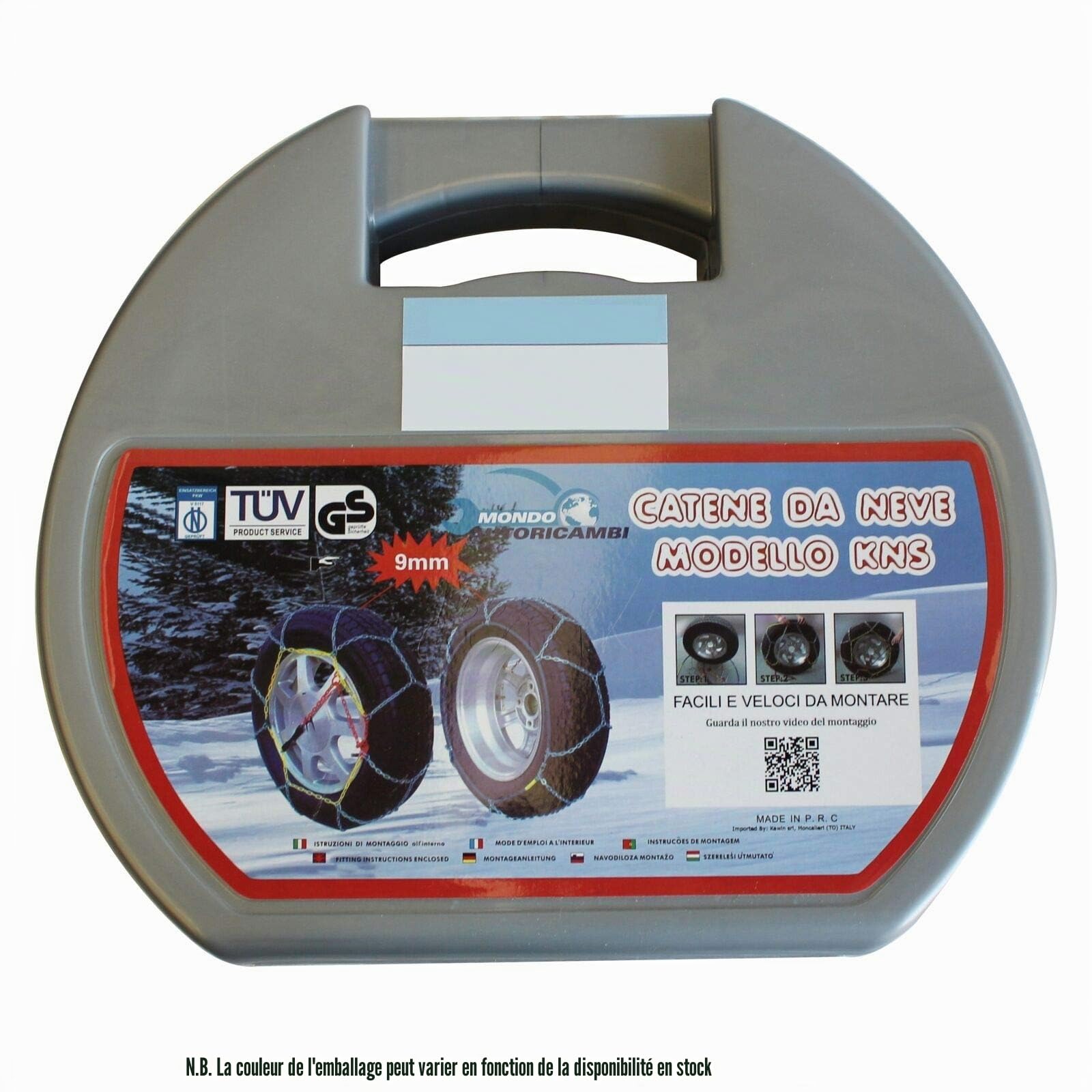 Kawin Chaînes à neige 215 65 16 homologuées 215/65-16 9 mm R16