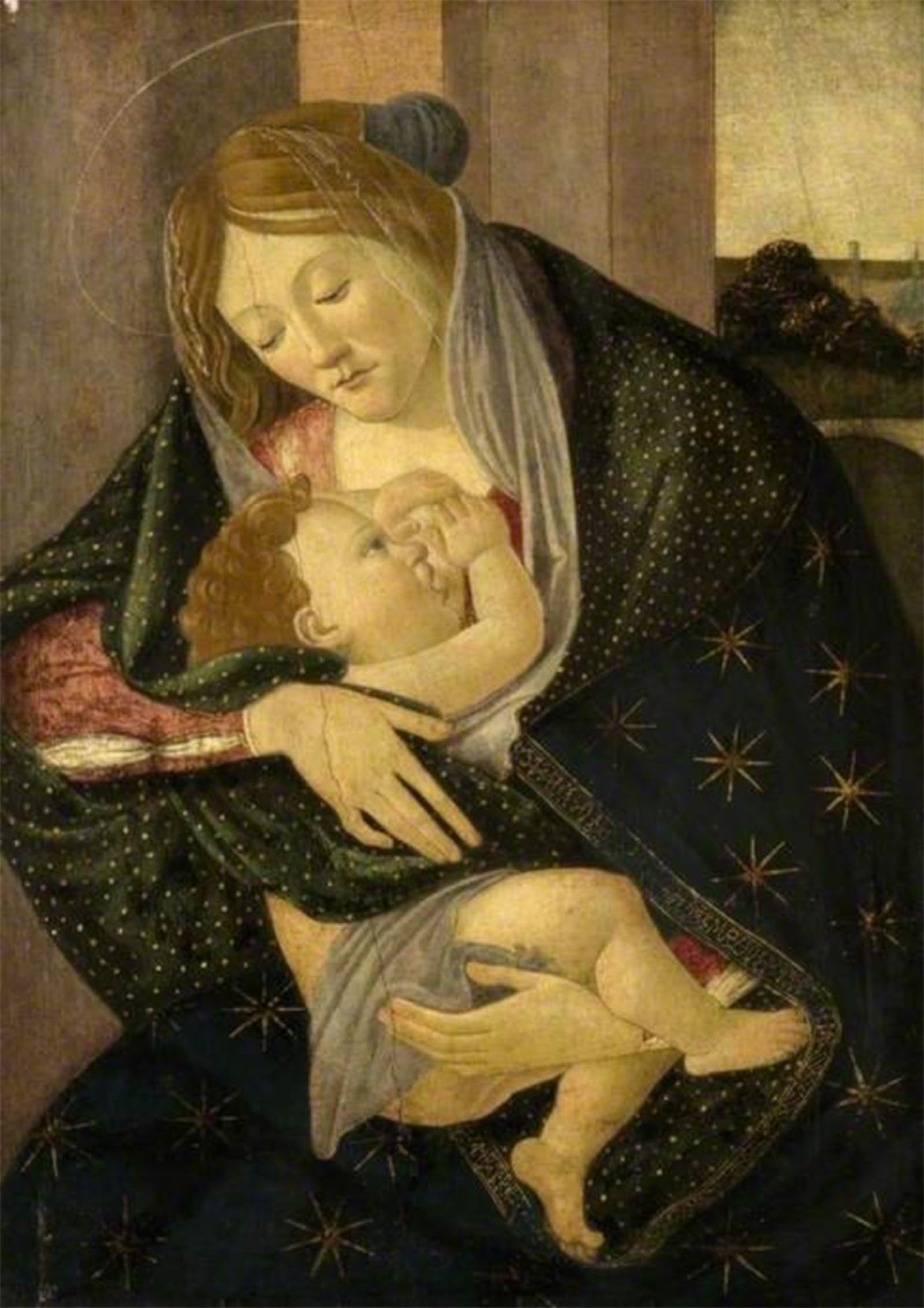 POSTERIIk Vintage Art Print Images Pictures Print Virgin and Child by Sandro Botticelli Modern Colour Posters for Office Home Decor 60x90cm