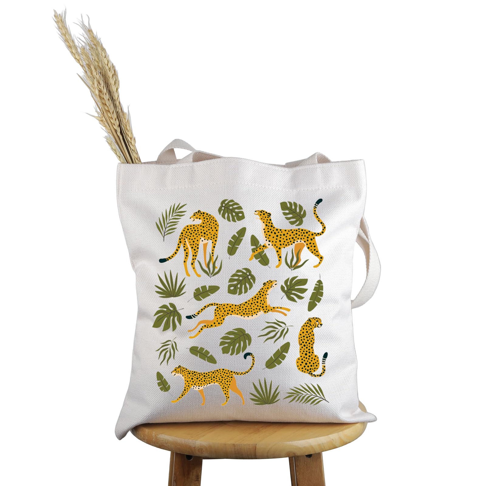 PWHAOOLeopard Cheetah Lover Gift Leopard Design Tote Bag Leopard Fan Handbag Zoo Animal Lover Gift Zookeeper Gift